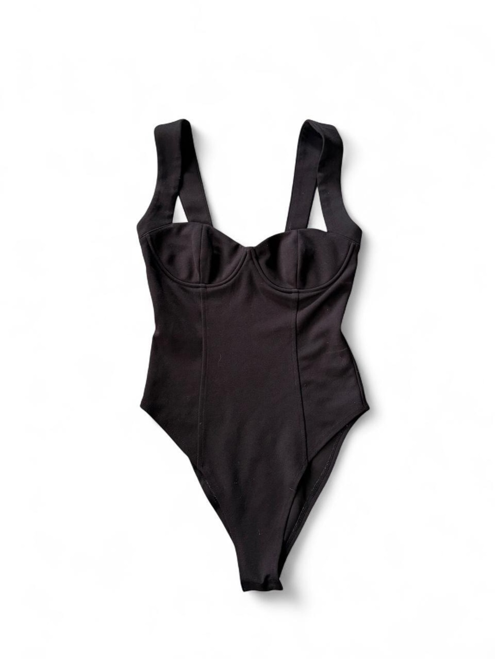 Zara Black Structured Bustier Bodysuit